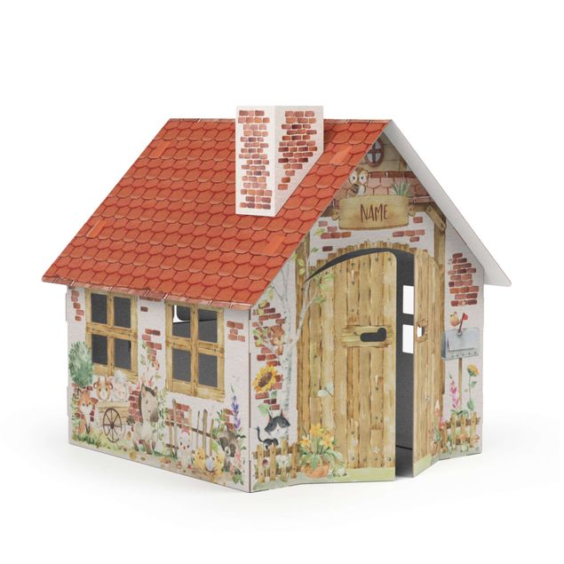Cardboard toys for kids Farmhouse custom text